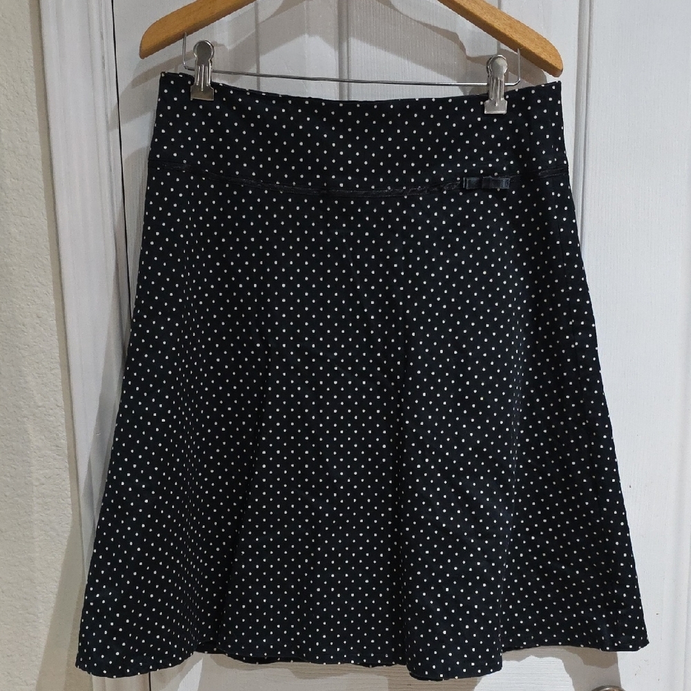 Kookai Black Polka Dot Skirt A Line Size 40 (US Size 12)